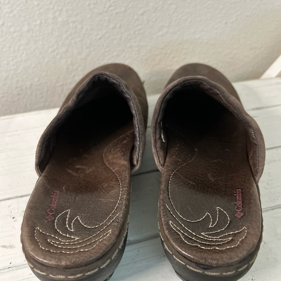 Columbia Dark Brown Mules with Cream Details - Picture 5 of 7